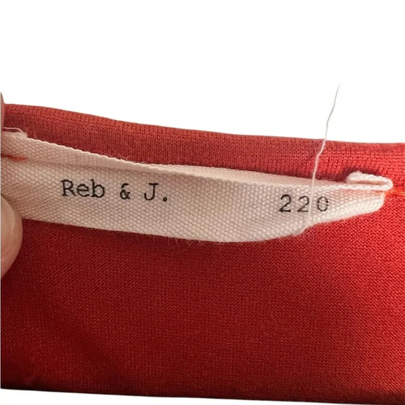 Reb & J 3/4 sleeve Midi dress in autumn orange color Size Large - Picture 6 of 8